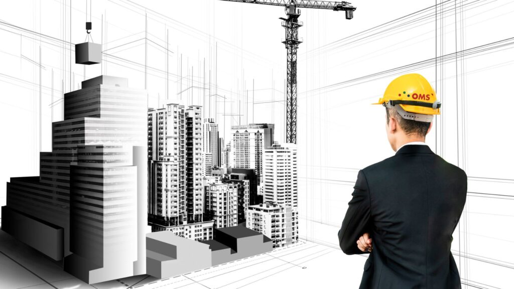 Reformas comerciais em Curitiba: imagem ilustrativa de executivo olhando obras